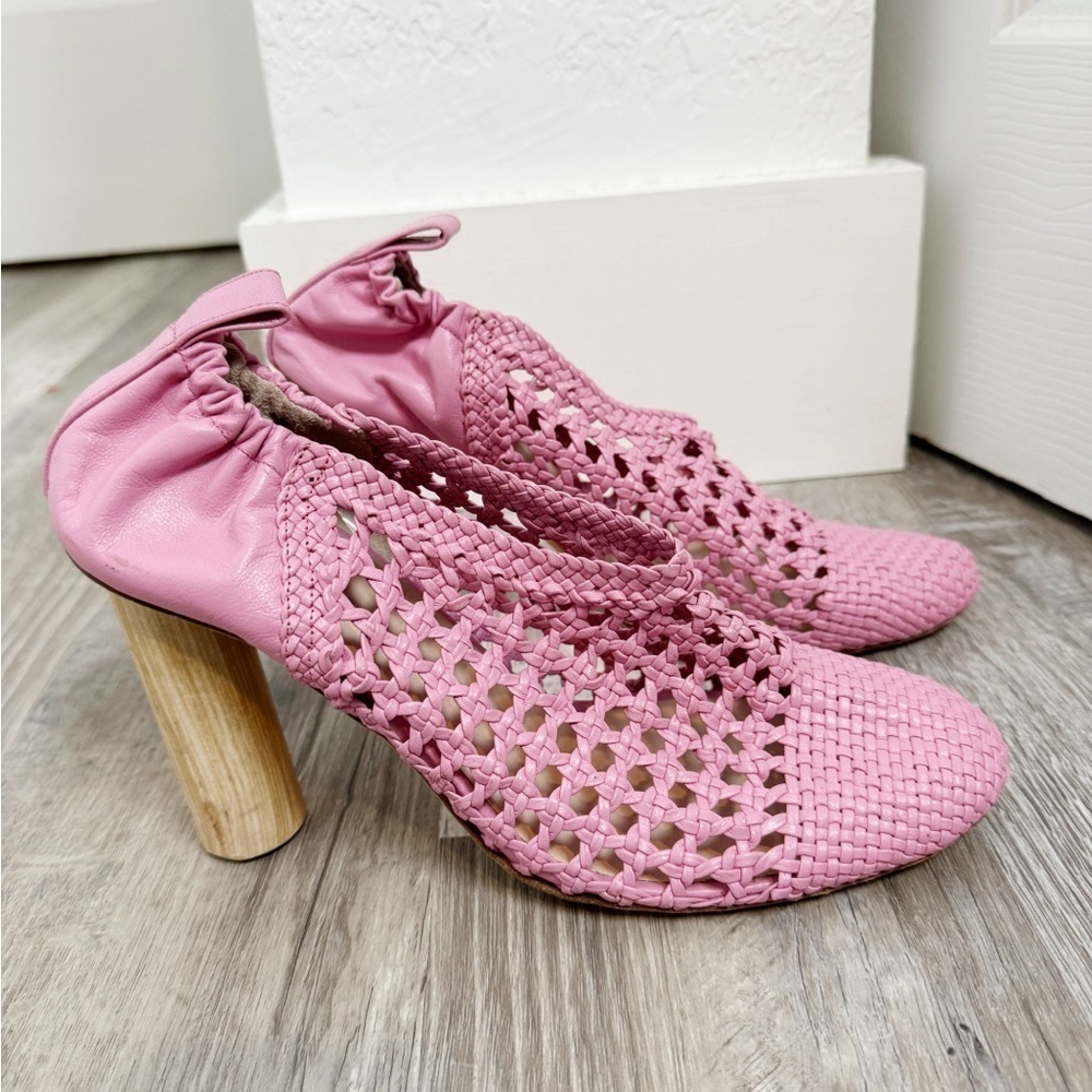 Ulla Johnson Zaria Woven Leather High Heel - Picture 2 of 8